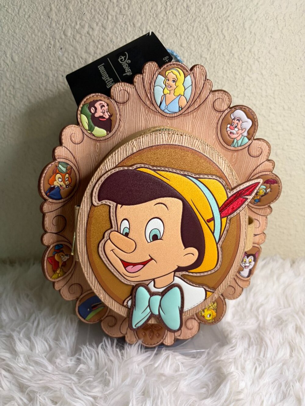 Loungefly Disney Pinocchio Cameo Portrait Mini Backpack Figural NWT